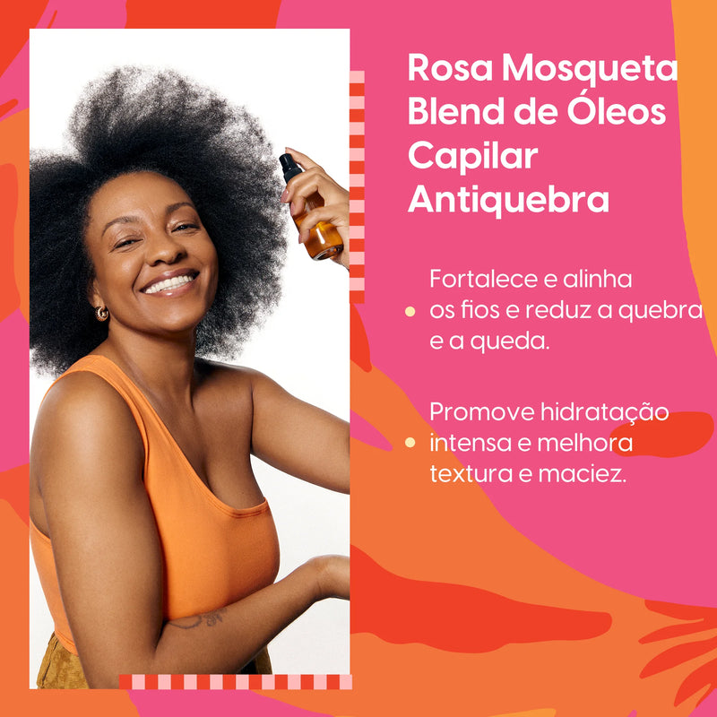 Blend de Óleos Capilar Rosa Mosqueta 100ml - Negra Rosa