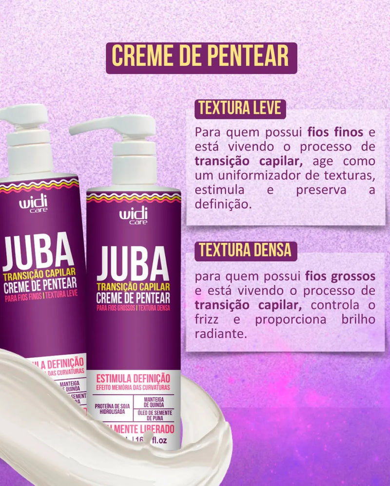 Creme de Pentear Juba Transição Capilar Textura Leve 500ml Widi Care